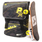 Pickwick 1363 Zaino Estensibile Skateboard Nero Scuola