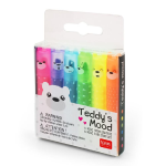 Legami Teddy's Mood Set di 6 mini evidenziatori Fluo MHKIT3