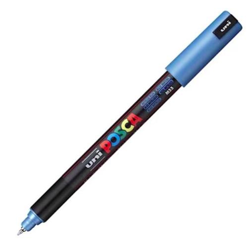 Colore:blu metal m33-PENNARELLI UNIPOSCA INDELEBILE PUNTA FINE PC-1MR  -evidenziatori marcker