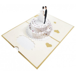 Origami biglietto auguri sposi matrimonio con torta nuziale ORSU4362
