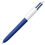 Bic 4 Colori Wood Style penna a sfera fusto effetto legno colore Blu