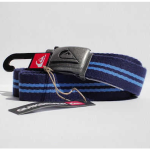 Quicksilver Low Tide Cintura A Righe Fibbia In Metallo Blu