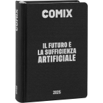 comix diario agenda 16 mesi mini 16x11,5x3 cm 2024-2025 black & silver