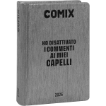 comix diario agenda 16 mesi standard 18,5x13,5x3 cm 2024-2025 gear black