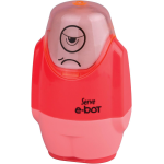 Serve E-bot Temperino con serbatoio 2 fori e Gomma Rosso