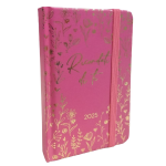 Nature Gold Agenda 2025 Giornaliera 14,5x9 cm Rosa Fucsia