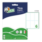 Tico Etichette Adesive dimensioni Etichetta 74x38 mm foglio con 6 etichette busta contenente 10 fogli