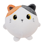 iTotal Cuscino Mini Squishy Gatto Orecchie Arancio e Grigio Dimensione 15x15 cm