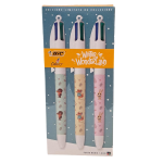 Bic 4 Colori Winter Wonderland Set 3 Penne Riccio Volpe Coniglio