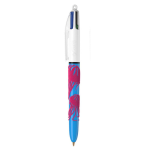 Bic 4 Colori Velours penna a sfera fusto blu con meduse in velluto 