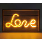 Nqeo - Wood Lampada Neon a LED Love Illumina il Tuo Spazio con Amore