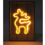 Nqeo - Wood Lampada Neon a LED Renna di Natale per Aggiungere Magia al Tuo Natale