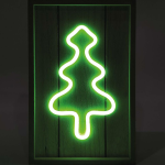 Nqeo - Wood Lampada Neon a LED Albero di Natale per Creare un Atmosfera Festiva