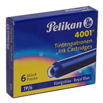 Pelikan 4001 Blu Cartuccia Stilografica Cf.6