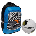 Diadora zaino advanced bianco nero GO2 con pallone
